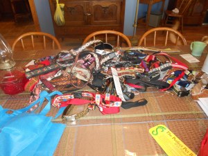 Pile of New Collars and Leashes